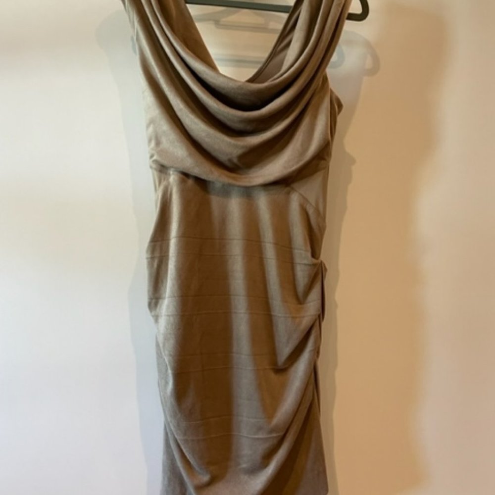 Size Small Bebe Tan Suede Dress
